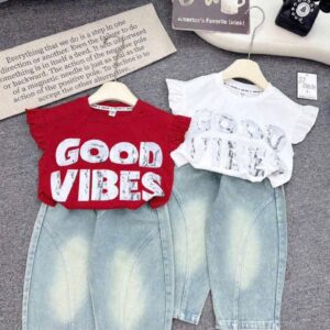 Good Vibes Denim Set