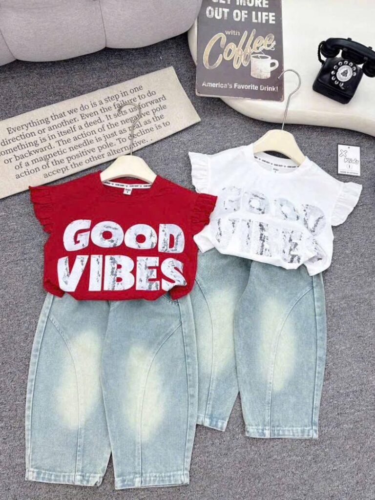 Good Vibes Denim Set