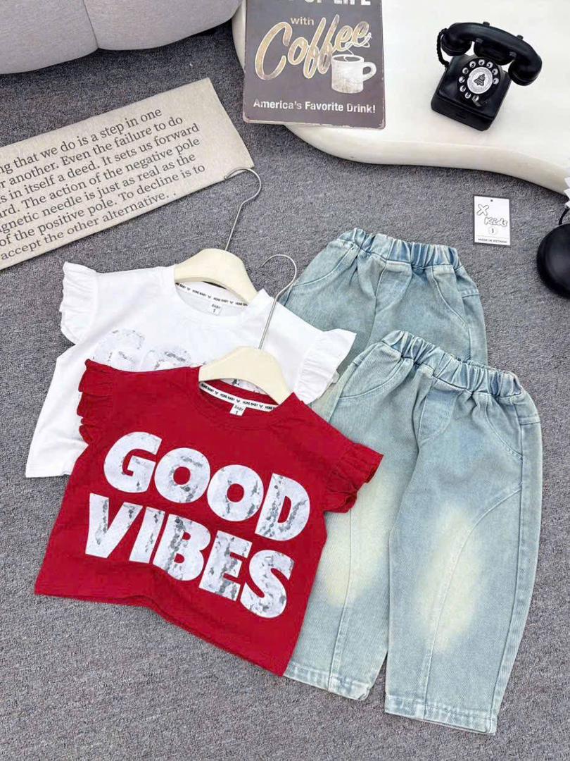 Good Vibes Denim Set - Image 3